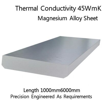 Termal İletişim 45WmK Magnezyum Alaşım Yaprak Uzunluğu 1000mm6000mm Gereksinimlere göre hassas tasarlanmış